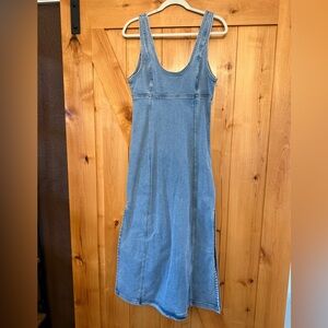American Eagle Outfitters Blue Denim Overall Dress